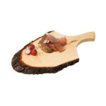 Tagliere con manico e corteccia in legno di ontano 30-35x18x2 cm - Kesper