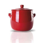 Pentola potò rosso d. 21 cm.-benegiamo