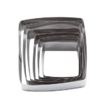 Paderno - Set 6 Tagliapasta quadro Pasticceria diverse dimensioni Acciaio Inox 18/10