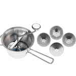PassaVerdure con 4 dischi D. 20 cm Acciaio Inox.-Kuchenprofi
