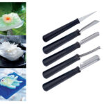 Triangle - Set 5 coltellini per sapone inox/resina