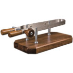 Sanelli Ambrogio - Morsa prosciutto Inox base legno Noce 60x24x16 cm