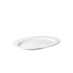 Vassoio Ovale Rain Melamina Bianco.-Table Top