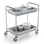 Carrello Di Servizio Inox Trol 2 D 85,5 x 53,5 x 94 cm.-Sirman