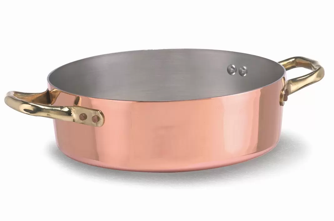 CASSERUOLA BASSA 2/M RAME CM.32 - immagine 1