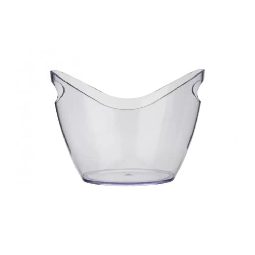 EVA - Spumantiera trasparente 3 Lt Spumantiera realizzata con materiale reciclabile, adibita per il rinfresco di una singola bottiglia. Elegante design dalle curve accentuate. Le sue piccoli dimensioni sono pensate per limitarne l'ingombro sul tavolo. Ideale da utilizzare durante una cena in compagnia dei vostri amici per sorseggiare un delizioso spumante.