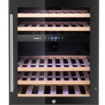 Frigorifero per vini, 2 zone, 46 bottiglie, Arktic, Nero, 570x595x(H)820mm