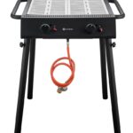 Xantos Black Griglia a gas , HENDI, Nero, 9,5kW, 770x710x(H)870mm