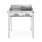 Griglia a gas con 2 bruciatori, HENDI, Profi Line, Teglia e griglia GN 1/1 in ghisa, 11,6kW, 740x615x(H)825mm