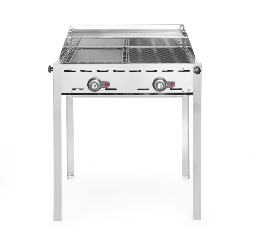149508_OBW_2024_04 Griglia a gas con 2 bruciatori, HENDI, Profi Line, Teglia e griglia GN 1/1 in ghisa, 11,6kW, 740x615x(H)825mm - immagine 1