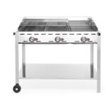 Griglia a gas con 3 bruciatori, HENDI, Profi Line, 17,4kW, 1078x612x(H)825mm