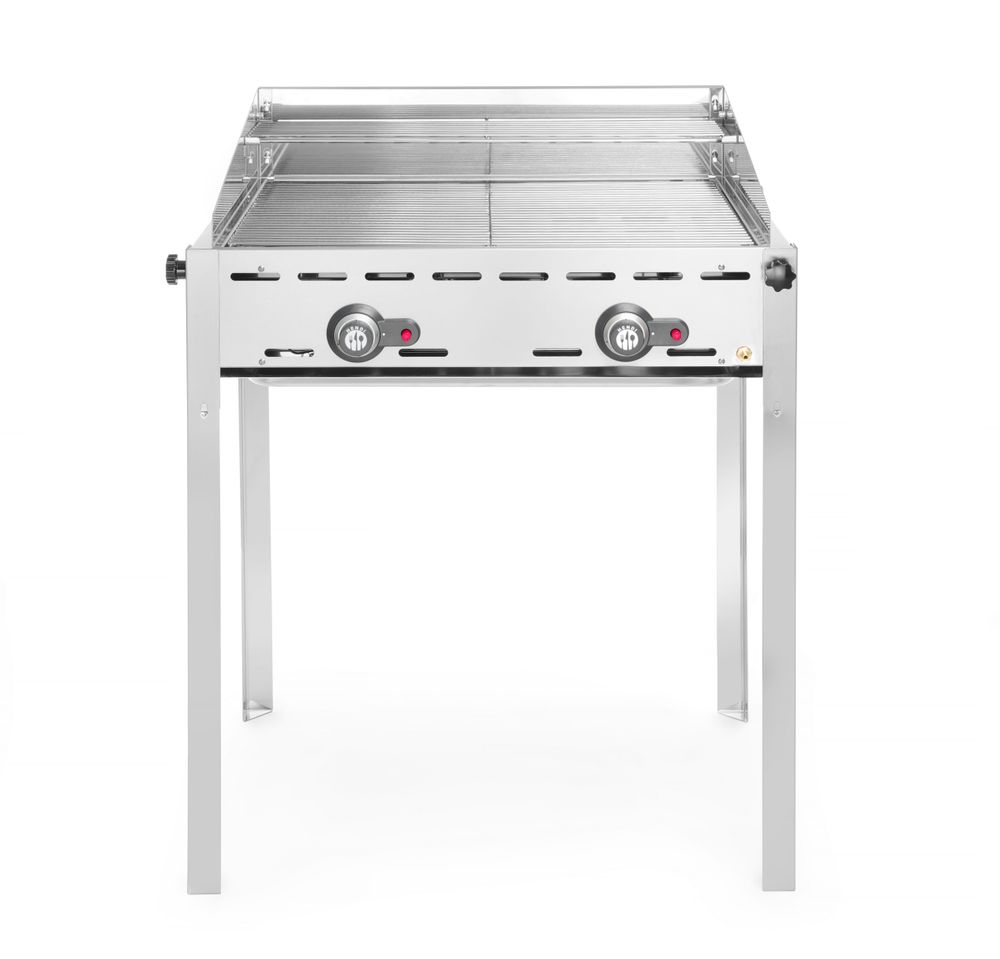 149621_OBW_2024_02 Griglia a gas con 2 bruciatori, HENDI, Profi Line, 2 griglie 1/1 in acciaio, 11,6kW, 740x612x(H)825mm - immagine 1