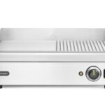 Fry top metà rigata, HENDI, Kitchen Line, 230V/2400W, 527x404x(H)233mm