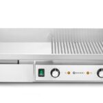 Piastra, metà liscia, metà rigata, HENDI, Budget Line, 400V/4400W, 720x460x(H)241mm