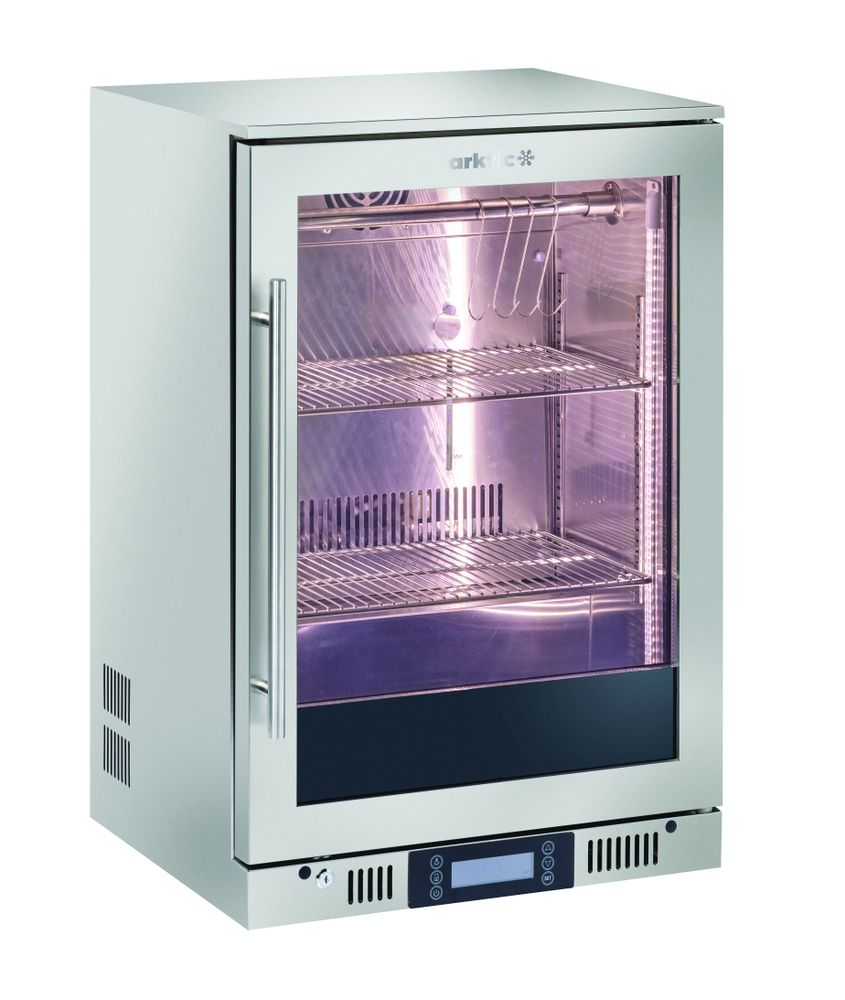204979 Armadio per la frollatura della carne, da banco, Arktic, 126L, Argento, 230V/350W, 600x545x(H)900mm - immagine 1