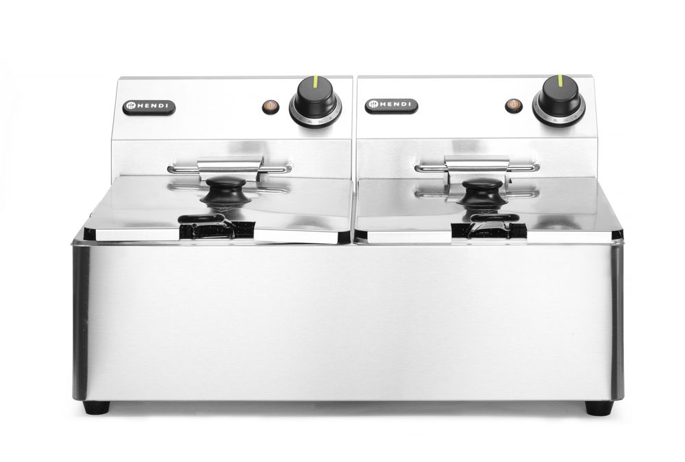 205853_OBW_2022_03_IMGP8925 Friggitrice Kitchen Line - 2x 6L, HENDI, Kitchen Line, 12L, 230V/6600W, 550x430x(H)305mm - immagine 1