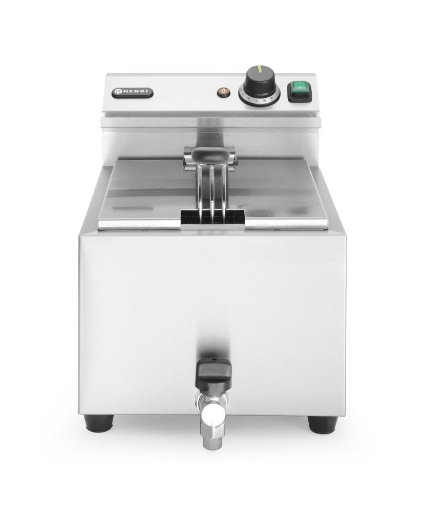 209202_OBW_2019_09_IMG6982 Friggitrice Profi Line con rubinetto di scarico - 8 l, HENDI, Profi Line, 8L, Grigio chiaro, 230V/3500W, 305x515x(H)354mm - immagine 1