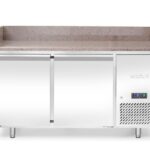 Tavolo refrigerato per pizza con piano di lavoro in granito, 2 porte, Arktic, 250L, Granito, 230V/250W, 1510x800x(H)875mm