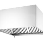 Cappa aspirante a parete - imbullonata, HENDI, Argento, 1005x1000x(H)450mm, rettangolare
