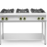Cucina a gas a 6 fuochi con supporto aperto, HENDI, Kitchen Line, 28,5kW, 1200x700x(H)900mm