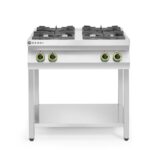 Cucina a gas Cucina Linea 4 bruciatori con supporto aperto, HENDI, Kitchen Line, 19kW, 800x700x(H)900mm