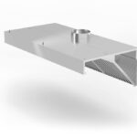Cappa estrattore montata a parete, angolata, HENDI, Profi Line, con illuminazione a LED, 1200x700x(H)450mm