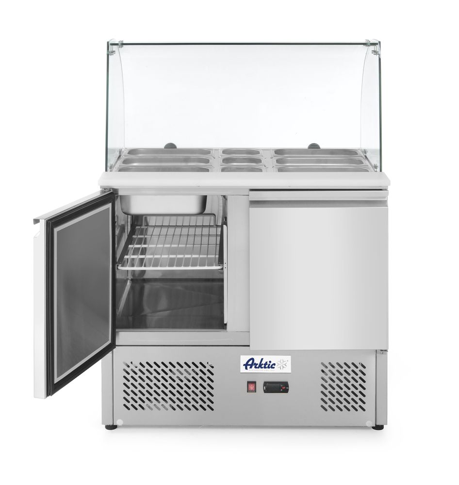 232781_2018 Saladette a due porte con vetrinetta 300L, Arktic, 230V/310W, 912x702x(H)1330mm - immagine 1