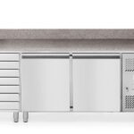 Banco pizza a 2 porte 7 cassetti 280L, Arktic, 250L, 230V/250W, 2020x802x(H)1000mm