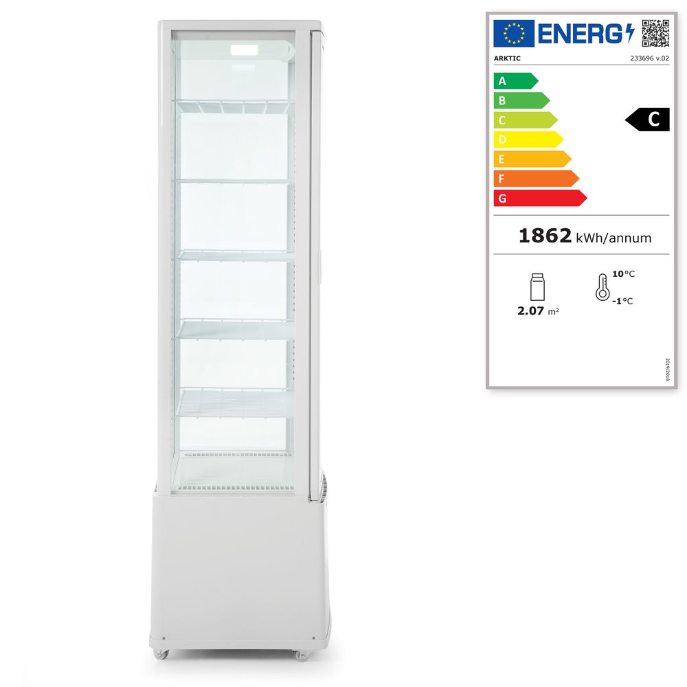 233696_EL Vetrina armadio refrigerata, 270 litri, Arktic, Bianco, 230V/290W, 556x526x(H)1913mm - immagine 1