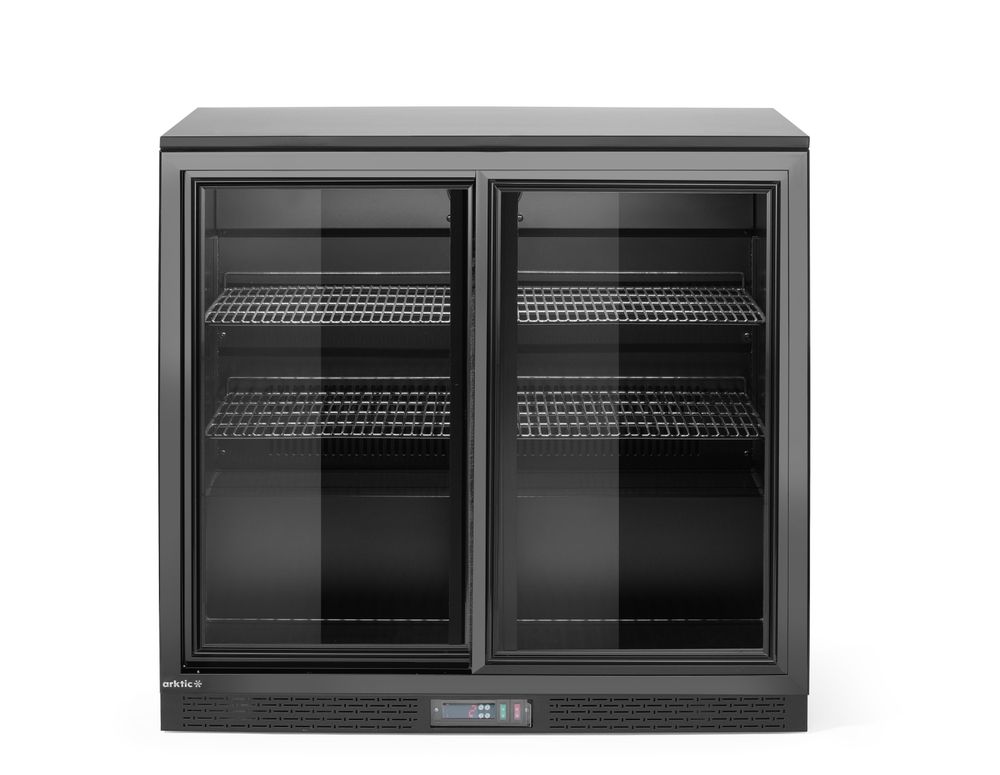 236888_OBW_2026_01_MGP4275 Frigorifero per bar posteriore con doppie porte scorrevoli, Arktic, 158L, Nero, 230V/160W, 900x520x(H)870mm - immagine 1