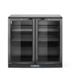 Frigorifero posteriore da bar con doppio sportello, Arktic, 158L, Nero, 230V/160W, 900x530x(H)870mm