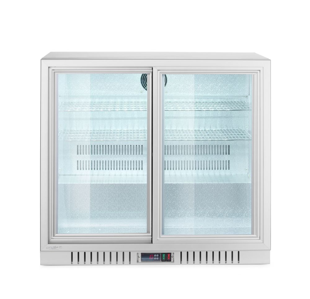236918_OBW_2026_02_02_IMGP5087 Frigorifero per bar posteriore e 2 porte scorrevoli, Arktic, 150L, Argento, 230V/160W, 900x520x(H)840mm - immagine 1