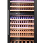 Frigorifero per vini, 2 zone, 91 bottiglie, Arktic, 230L, Nero, 569x595x(H)1215mm