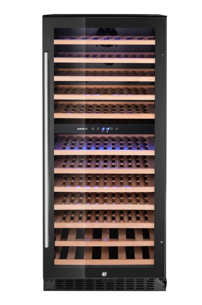 237120 Frigorifero per vini, 2 zone, 124 bottiglie, Arktic, 265L, Nero, 570x595x(H)1400mm - immagine 1