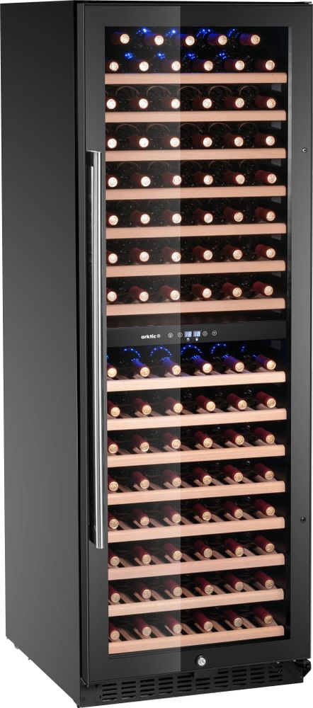 237137_2025 Frigorifero per vini, 2 zone, 131 bottiglie, Arktic, 418L, Nero, 680x595x(H)1760mm - immagine 1
