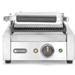 Piastra panini - versione singola, HENDI, sopra e sotto rigata, 230V/1800W, 310x375x(H)216mm