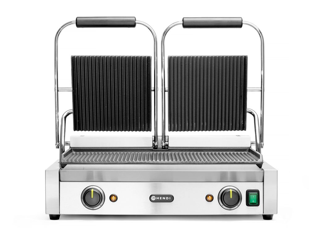 263709_OBW_2021_03_IMG8056 Piastra panini - versione doppia, HENDI, sopra e sotto rigata, 230V/3600W, 570x375x(H)216mm - immagine 1