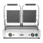 Piastra panini - versione doppia, HENDI, sopra rigata e sotto liscia, 230V/3600W, 570x375x(H)216mm