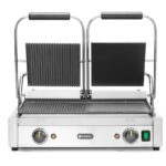Piastra panini - versione doppia, HENDI, sinistra grigliata - destra lucida, 230V/3600W, 570x375x(H)216mm