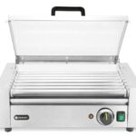 Griglia per wurstel, 1 zona con coperchio a risparmio energetico, HENDI, 7 rulli, 230V/620W, 566x375x(H)259mm