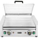 Griglia per wurstel - 2 zone con coperchio a risparmio energetico, HENDI, 11 rulli, 230V/980W, 566x527x(H)259mm