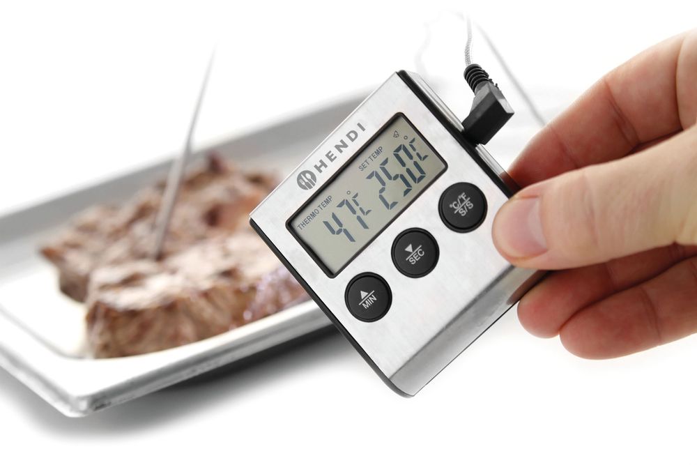 271346_01_2019 Termometro per arrosto con timer, HENDI, 65x70x(H)17mm - immagine 1