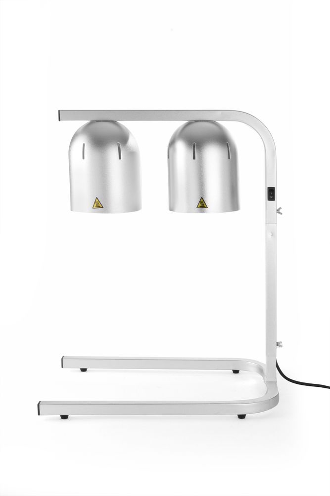 273906_1 Scaldavivande con 2 lampade infrarosse, HENDI, Argento, 230V/250W, 453x360x(H)790mm - immagine 1