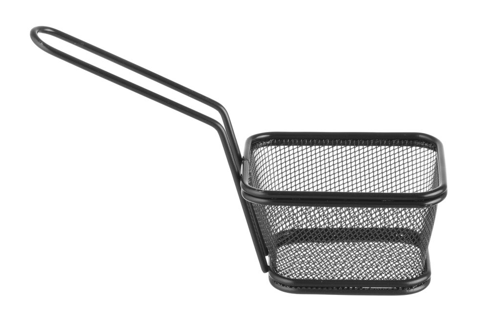 425671_OBW_2019_02_IMG1403 Mini cestelli per fritture impilabili neri, HENDI, 105x90x(H)60mm - immagine 1