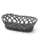 Cestini con bordi intrecciati, HENDI, Ovale, Nero, 225x130x(H)55mm