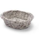Cestino da pane ovale, HENDI, Grigio chiaro, 250x190x(H)65mm