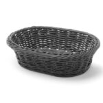 Cestino da pane ovale, HENDI, Nero, 250x190x(H)65mm