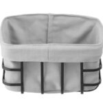 Cestino con interno in tessuto, HENDI, quadrato, 190x190x(H)100mm