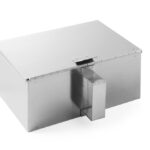 Cestino posacenere inox, HENDI, 202x170x(H)91mm