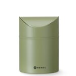 Cestino per rifiuti da tavolo con coperchio oscillante, HENDI, 1,2L, Verde, ⌀120x(H)165mm